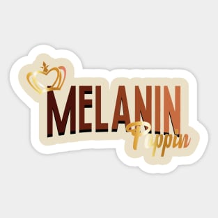 Melanin Poppin Sticker